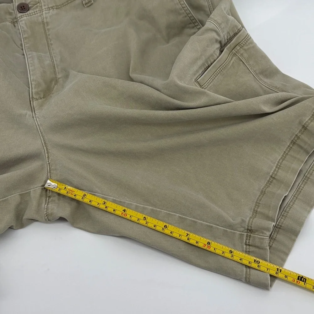 Tommy Bahama Boracay Shorts Mens 44 Khaki Tan Cotton Tencel Stretch Flat Front